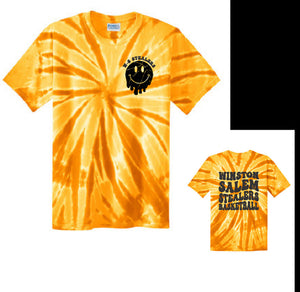 Yellow/ gold tie dye comfort color tshirt