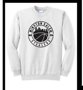 White cotton crewneck sweatshirt