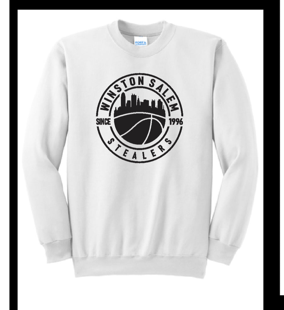 White cotton crewneck sweatshirt