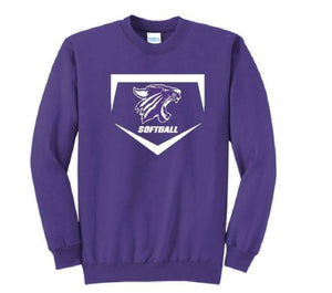 Purple crew neck sweatshirt