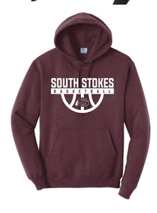 Deep maroon hoodie