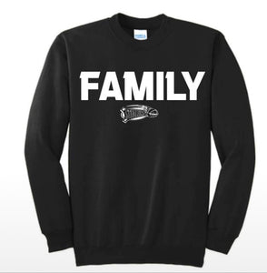 Black sweatshirt family